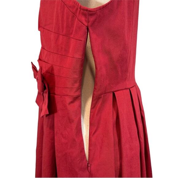 Lindy Bop Red Swing Dress Pinup Rockabilly Bow Front Size XL Holiday Christmas - Picture 6 of 8